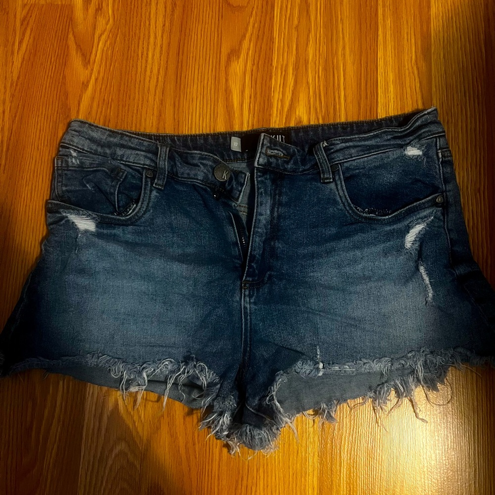 KUT from the Kloth denim shorts.